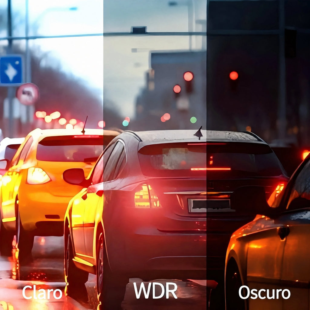 Dash cam inalámbrica delantera y trasera para coche con visión nocturna
