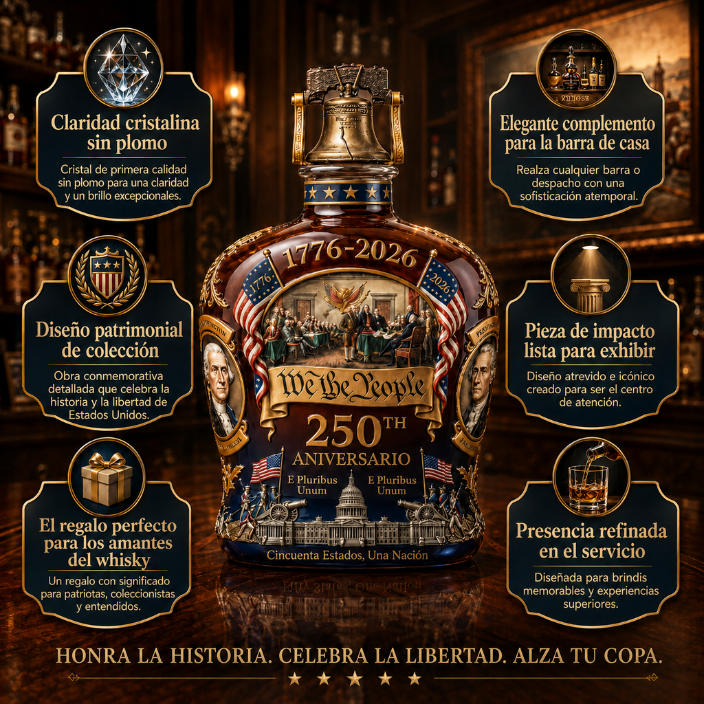 Decantador de whisky decorativo de cristal sin plomo