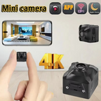 Mini cámara de seguridad inalámbrica 4K con detección de movimiento y batería recargable