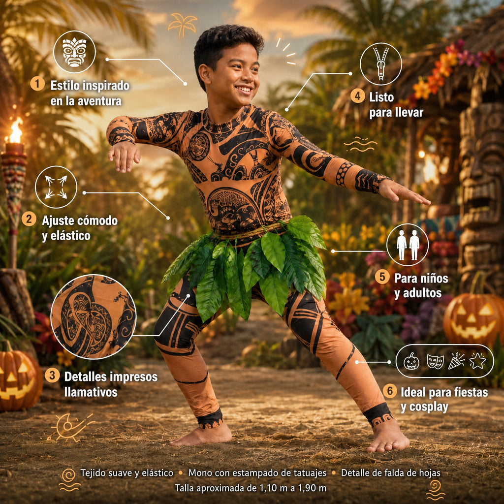 Disfraz de Halloween, disfraz de cosplay, conjunto de temática de aventura
