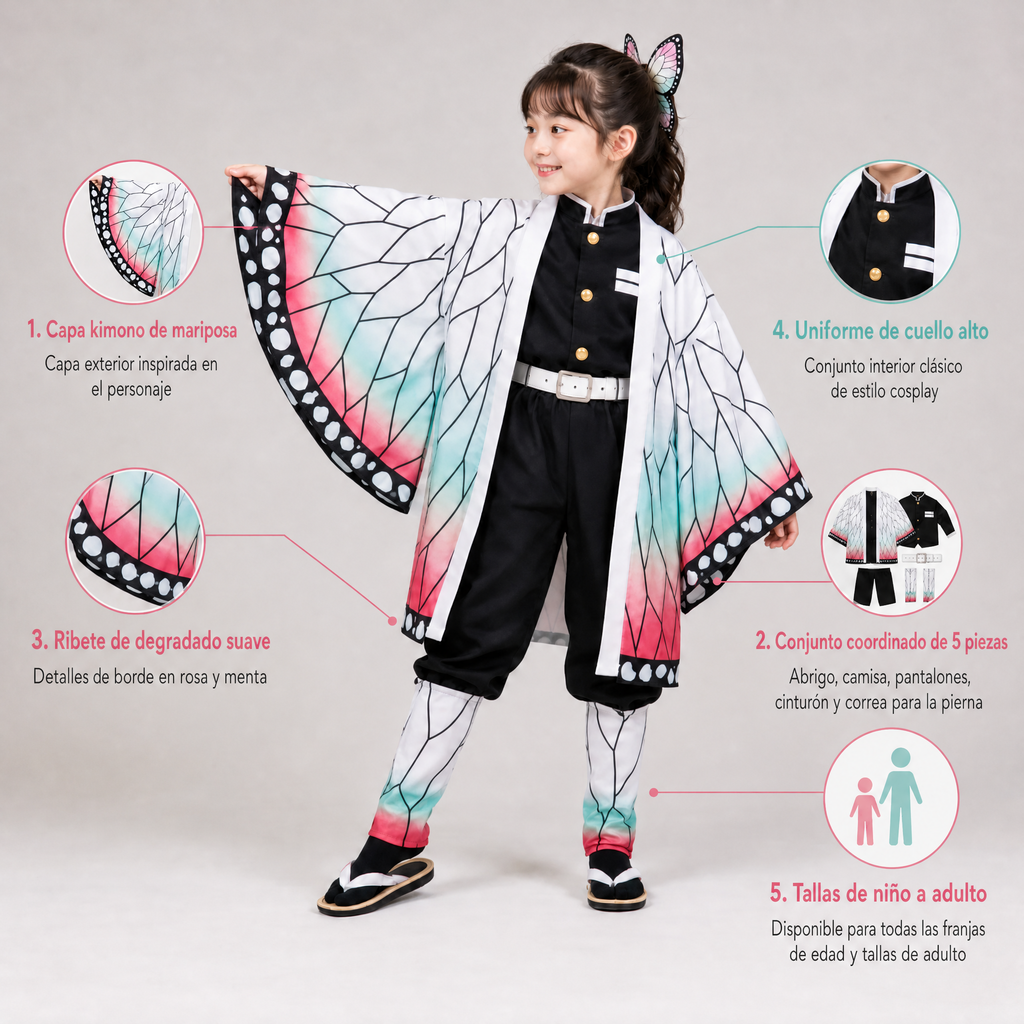 Disfraz de Halloween kimono anime con espada para cosplay