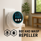 Dispositivo repelente ultrasónico para abejas y avispas | Sin productos químicos. Cobertura de 360° para el control de p