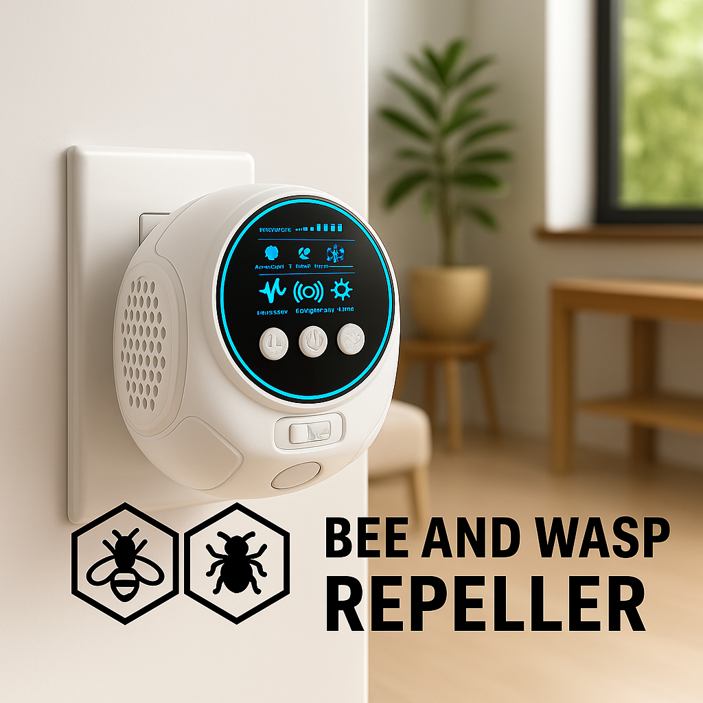 Dispositivo repelente ultrasónico para abejas y avispas | Sin productos químicos. Cobertura de 360° para el control de p