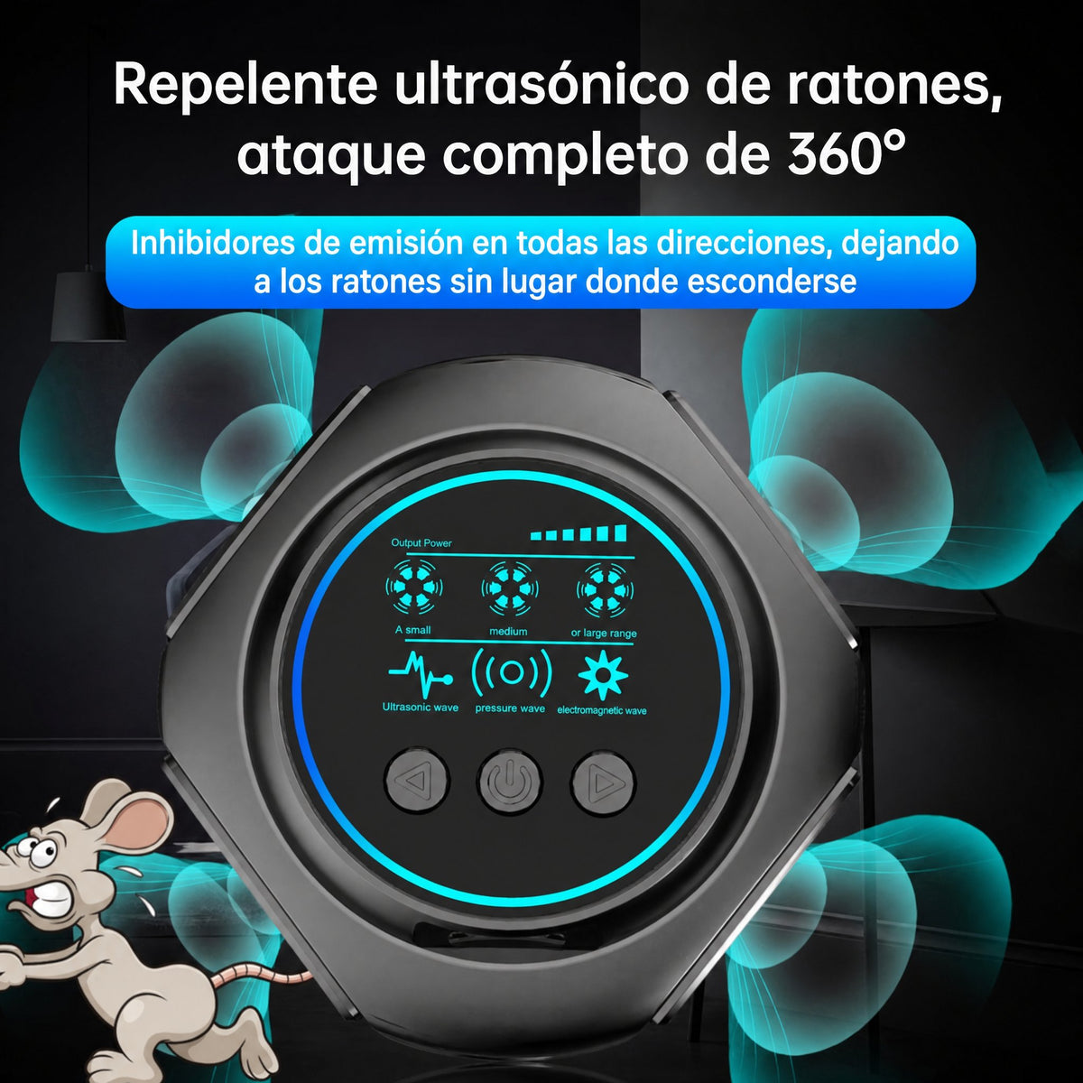 Dispositivo repelente ultrasónico para abejas y avispas | Sin productos químicos. Cobertura de 360° para el control de p