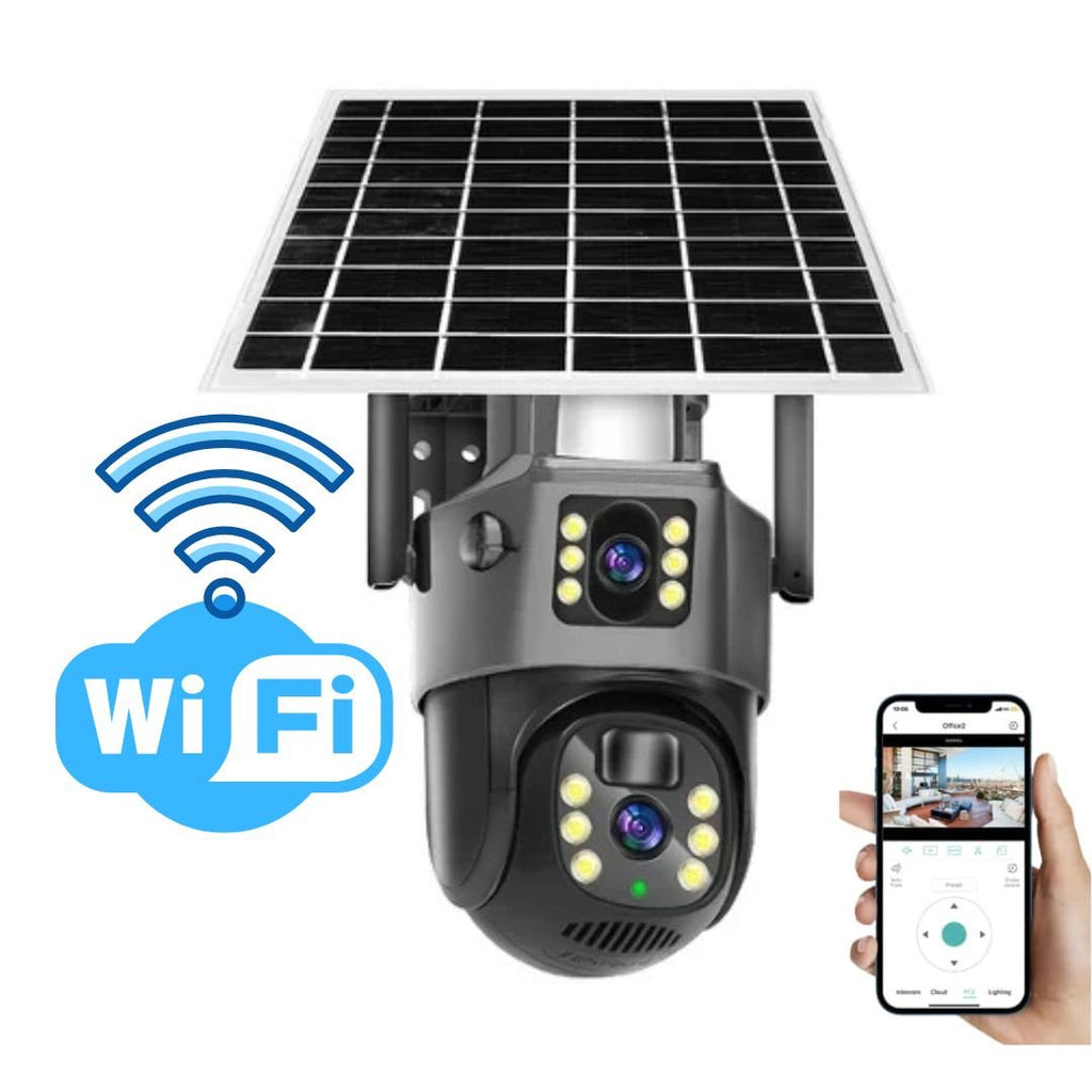 GUARDIAN EYE 4K: cámara de vigilancia inalámbrica para exteriores con panel solar y zoom 10x