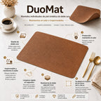 DuoMat | Manteles individuales de cuero sintético de doble cara | Resistentes al calor e impermeables