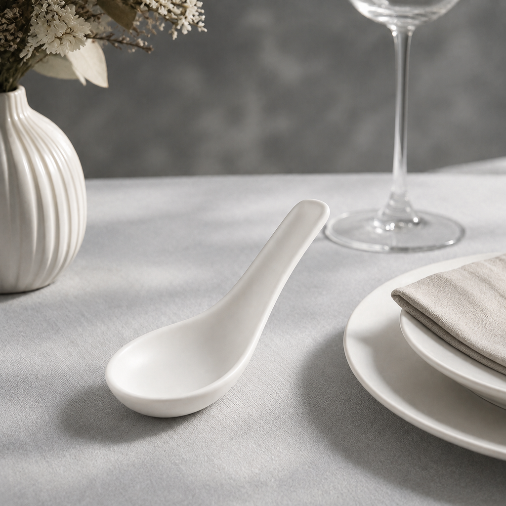 Detalle del diseño elegante de la cuchara