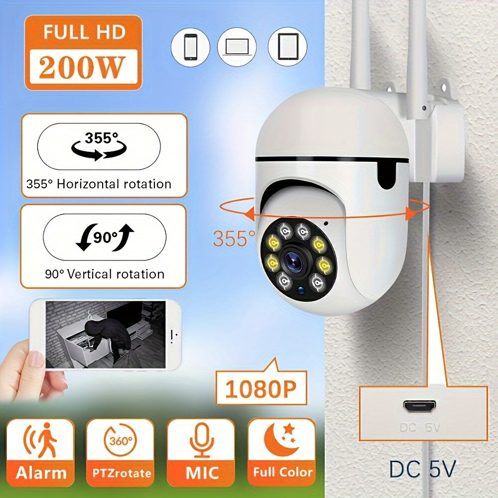 Cámara de seguridad inteligente | HD 1080p PTZ con detección de movimiento