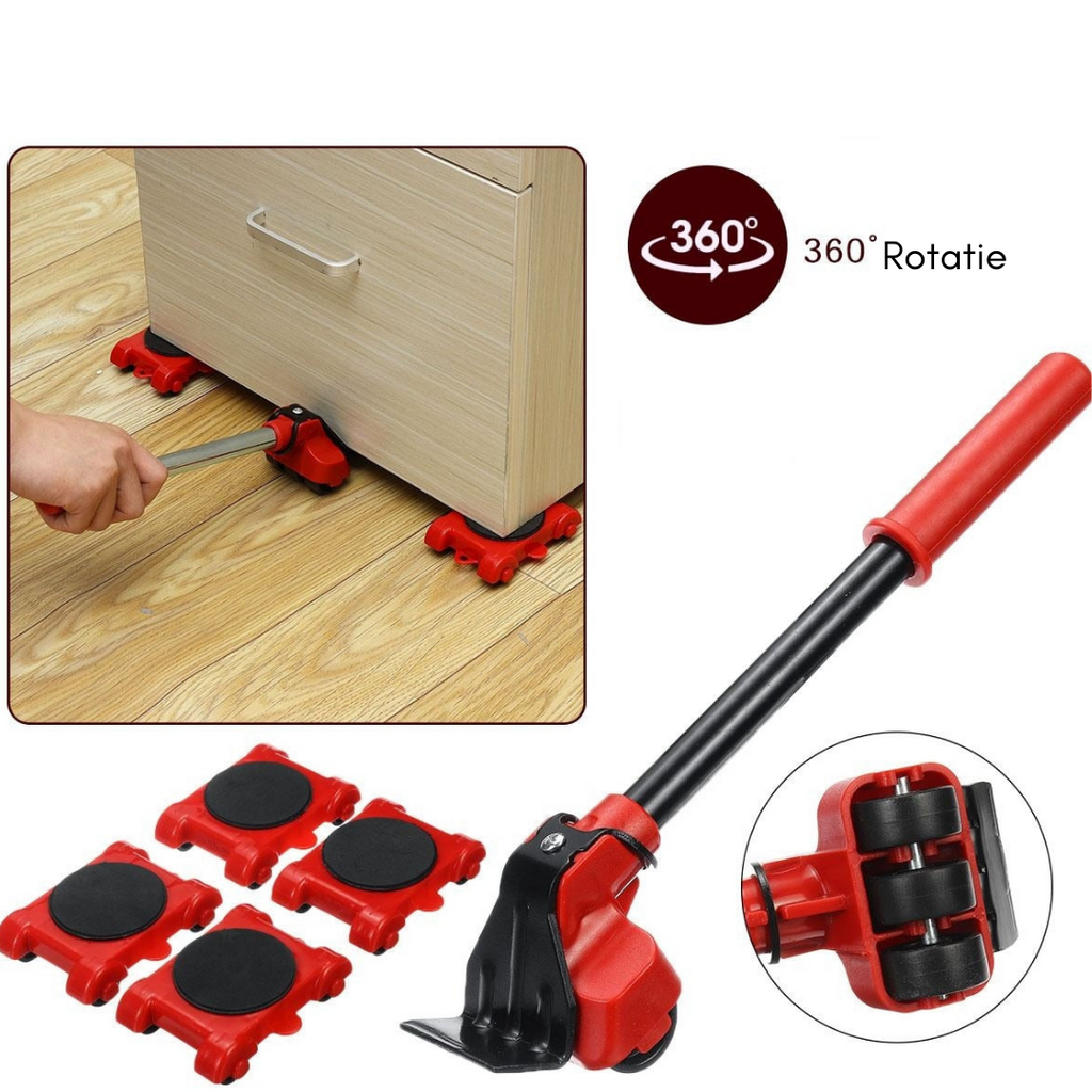 Juego de elevadores de muebles con ruedas para muebles pesados: sofá, armario, cama