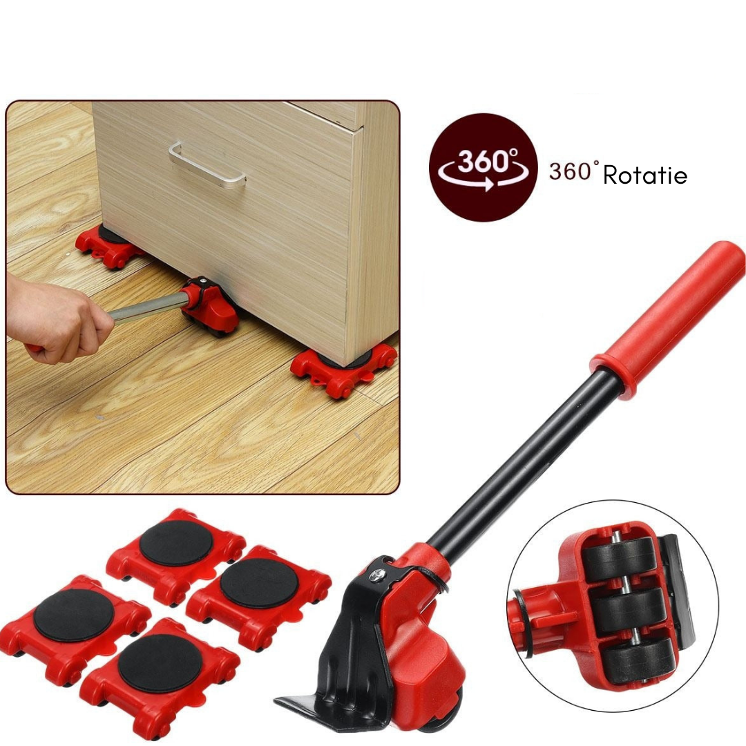 Juego de elevadores de muebles con ruedas para muebles pesados: sofá, armario, cama