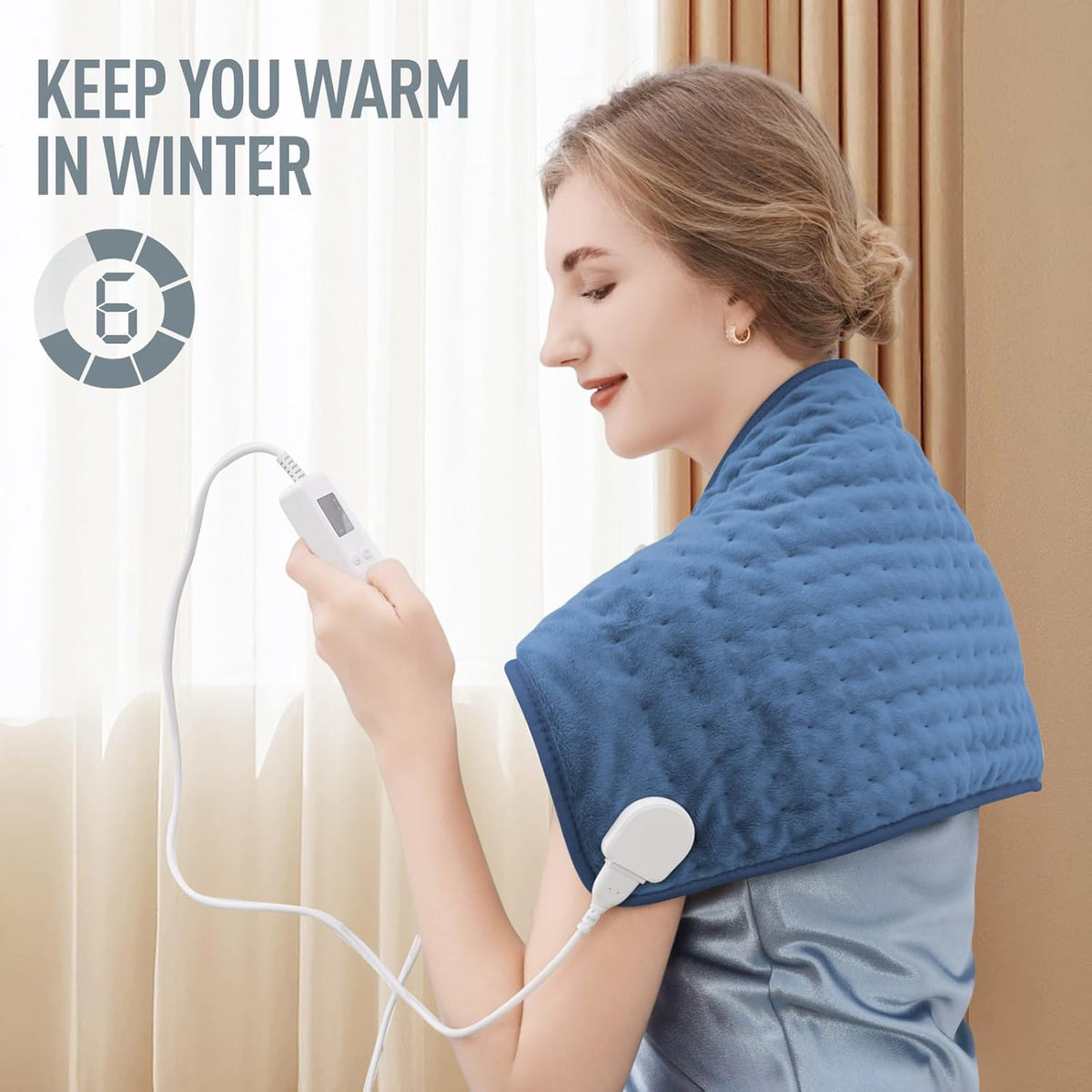 Almohadilla térmica eléctrica unisex para alivio localizado del dolor