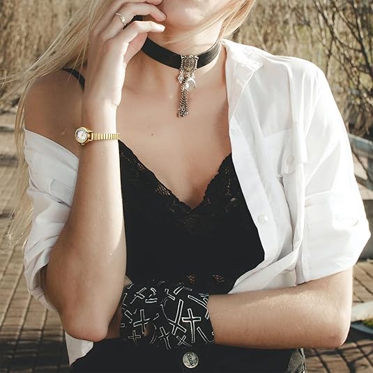 Elegante reloj analógico pequeño para mujer