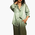 Conjunto de pijama elegante de manga larga para mujer