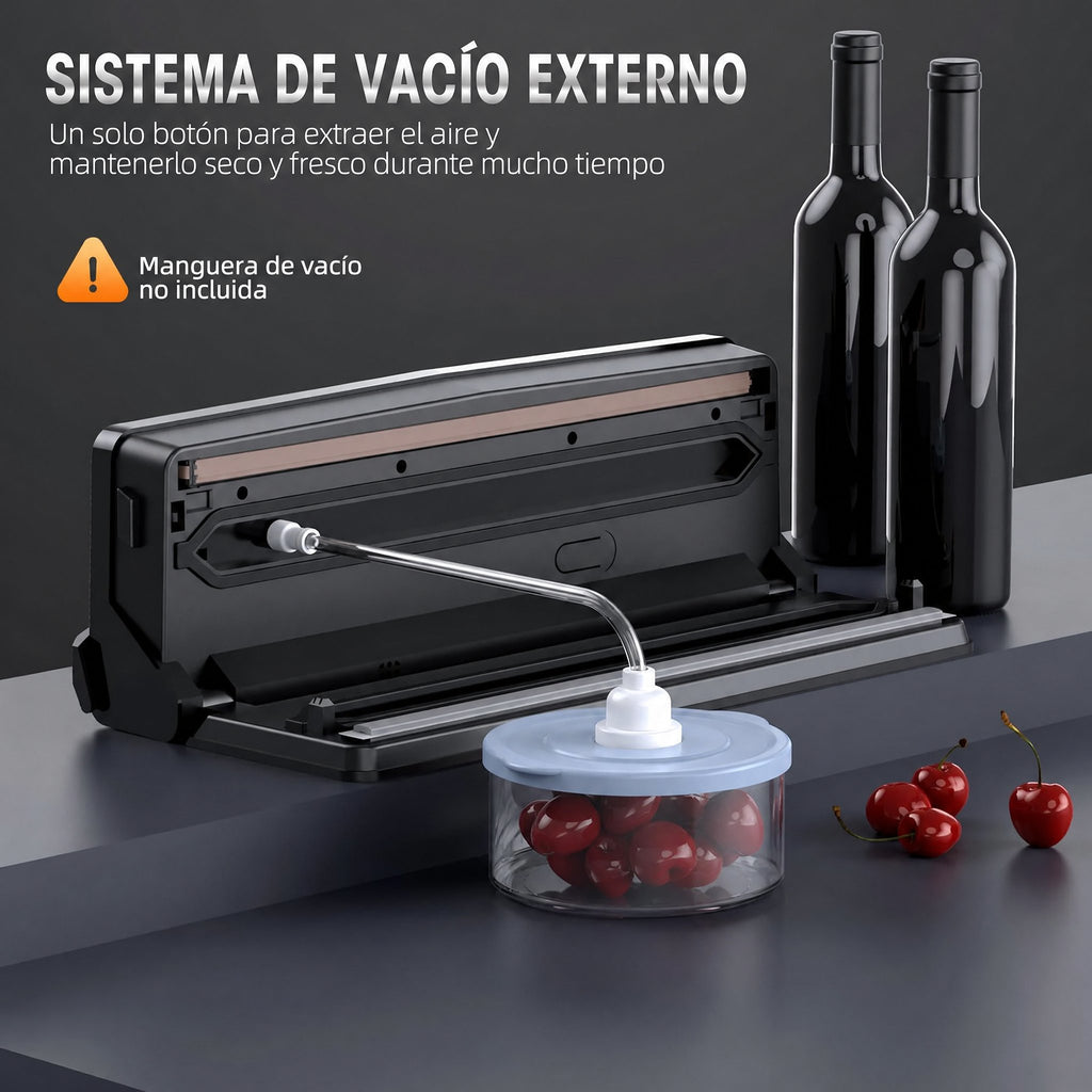 Envasadora al vacío profesional 8 en 1 | Cuchilla de corte de precisión integrada | Modos para alimentos secos y húmedos