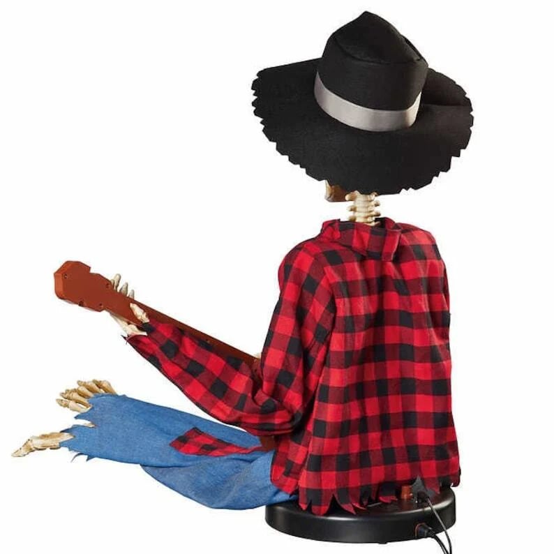 Esqueletos con banjos en duelo animados