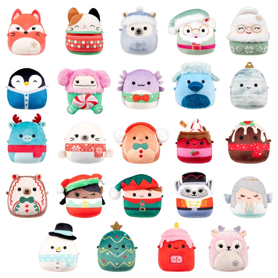 Calendario de adviento navideño relleno de peluches Squishmallows SquishJoy