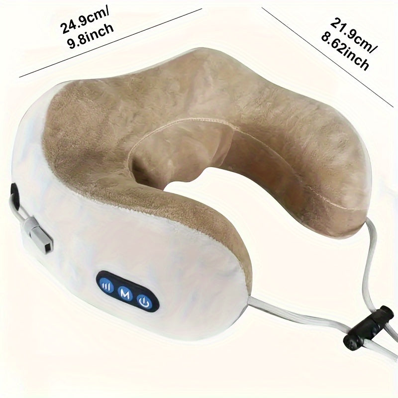Almohada cervical en forma de U Nexcozy con espuma viscoelástica y vibración suave