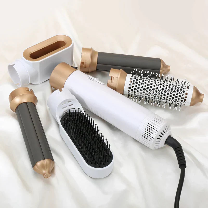 Styler para el pelo 5 en 1 con rizador automático, secador y cepillo alisador
