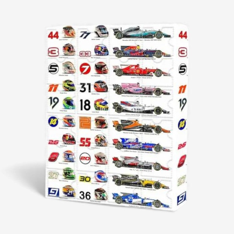 FastTrack - Calendario de Adviento de coches de carreras, set de regalo de Navidad