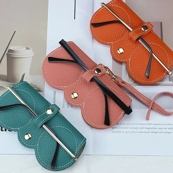 Zacht Leren Brillenkoker conoció a Drukknop voor Zonnebrilen