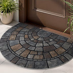 Felpudo semicircular de mosaico | Uso interior y exterior