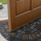 Felpudo semicircular de mosaico | Uso interior y exterior