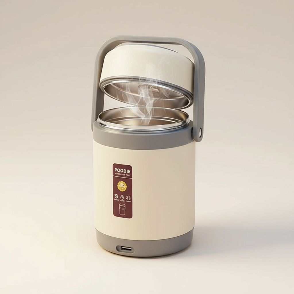 Fiambrera térmica USB | Acero inoxidable 304, calentador de comida portátil