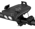 FahrRadPro | Accesorios multifuncionales para bicicleta: soporte, batería externa, luces LED y bocina.