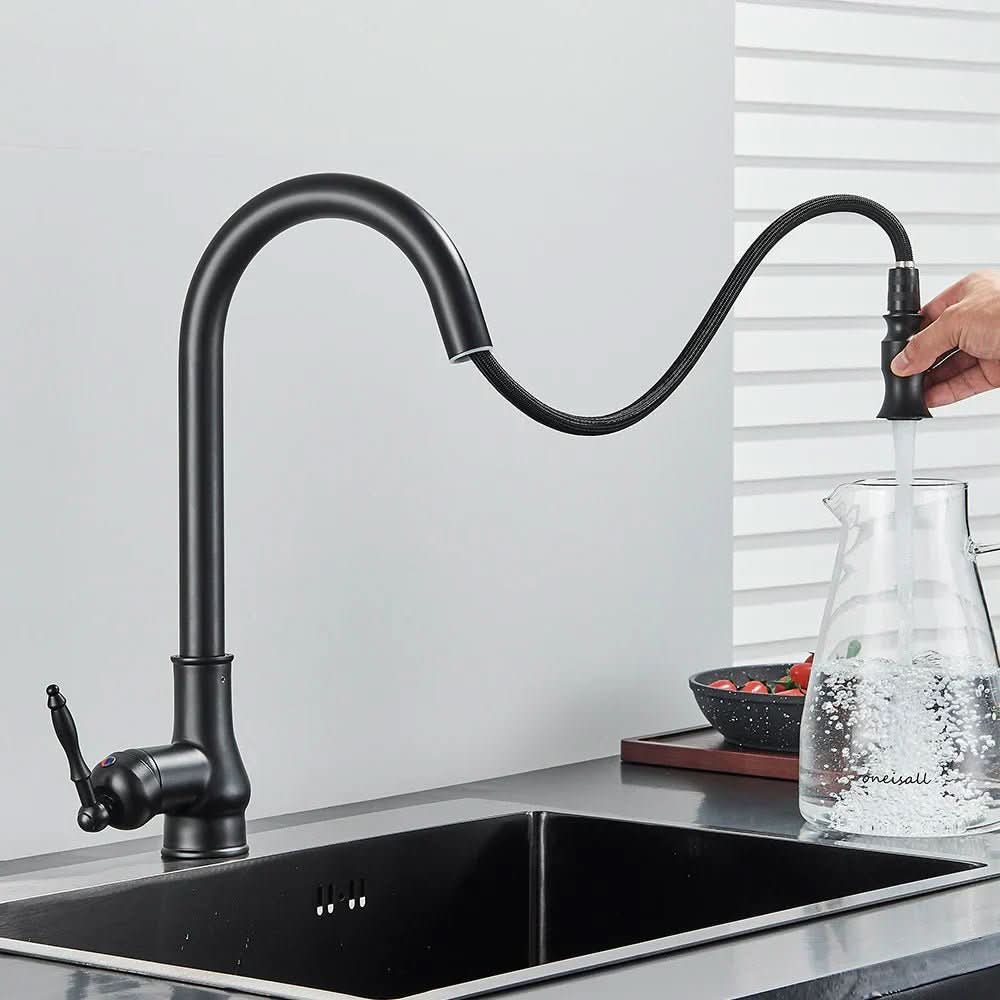 FLEXTAP – Grifo de cocina extraíble de estilo antiguo con caño alto para fregadero