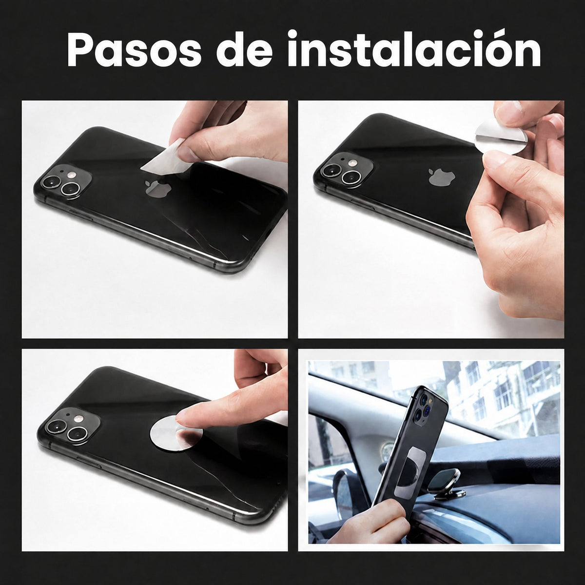 Fuerte soporte magnético para móvil para coche y más