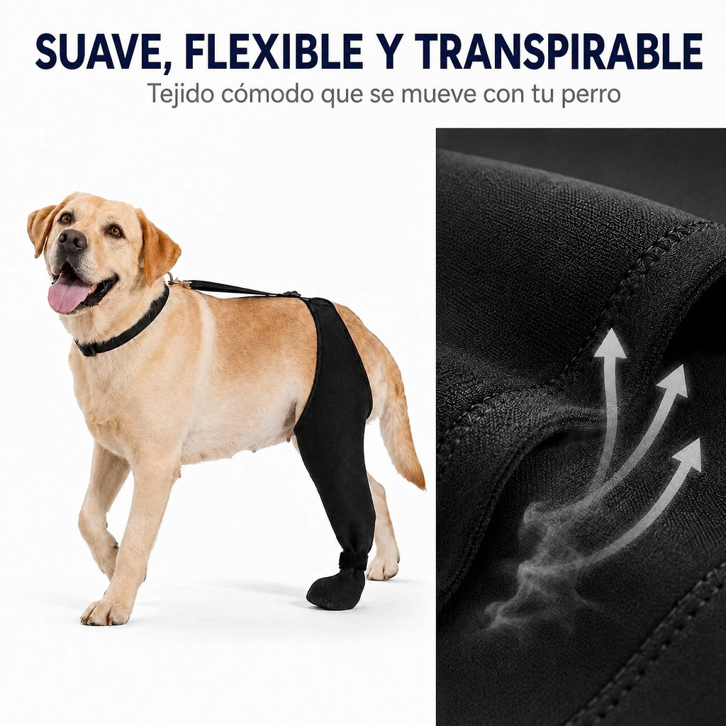 Funda ajustable para pata trasera de perro con cobertura de pata Ayuda a limitar el lamido durante el descanso tras la c