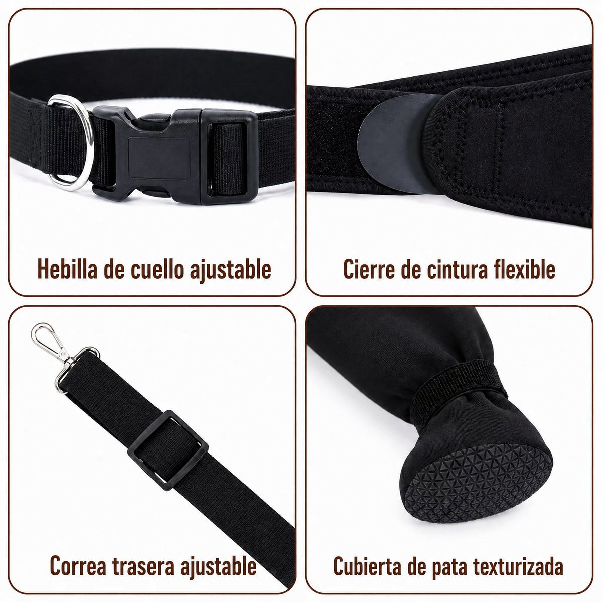 Funda ajustable para pata trasera de perro con cobertura de pata Ayuda a limitar el lamido durante el descanso tras la c