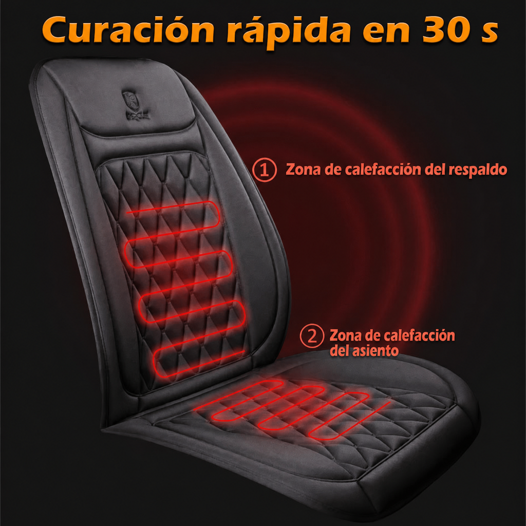 Funda de asiento de coche con calefacción | Control de temperatura ajustable 30℃-65℃ para coches, camiones y uso en casa