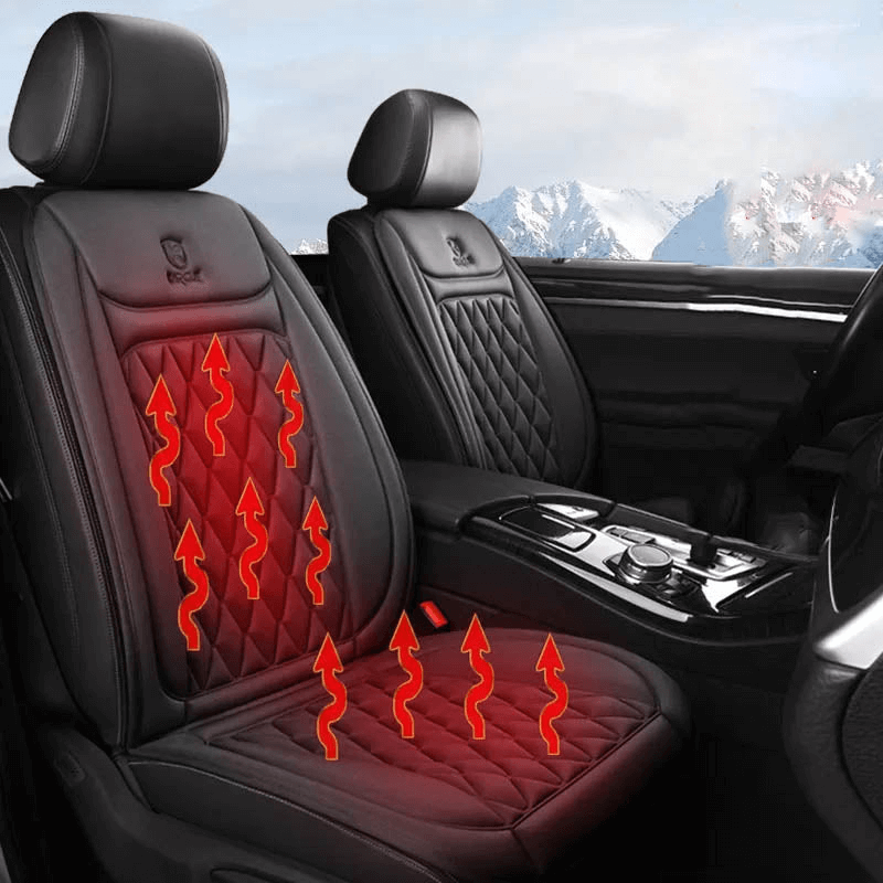 Funda de asiento de coche con calefacción | Control de temperatura ajustable 30℃-65℃ para coches, camiones y uso en casa