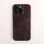 Funda de cuero de vaca hecha a mano para iPhone