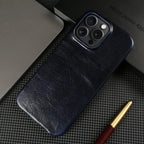 Funda de cuero de vaca hecha a mano para iPhone