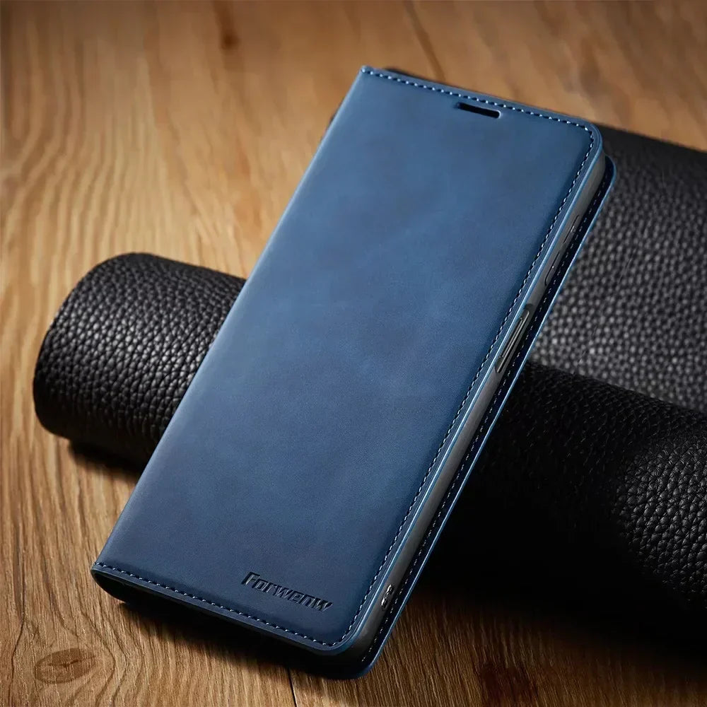 Funda magnética de piel para teléfonos Samsung: protección con estilo