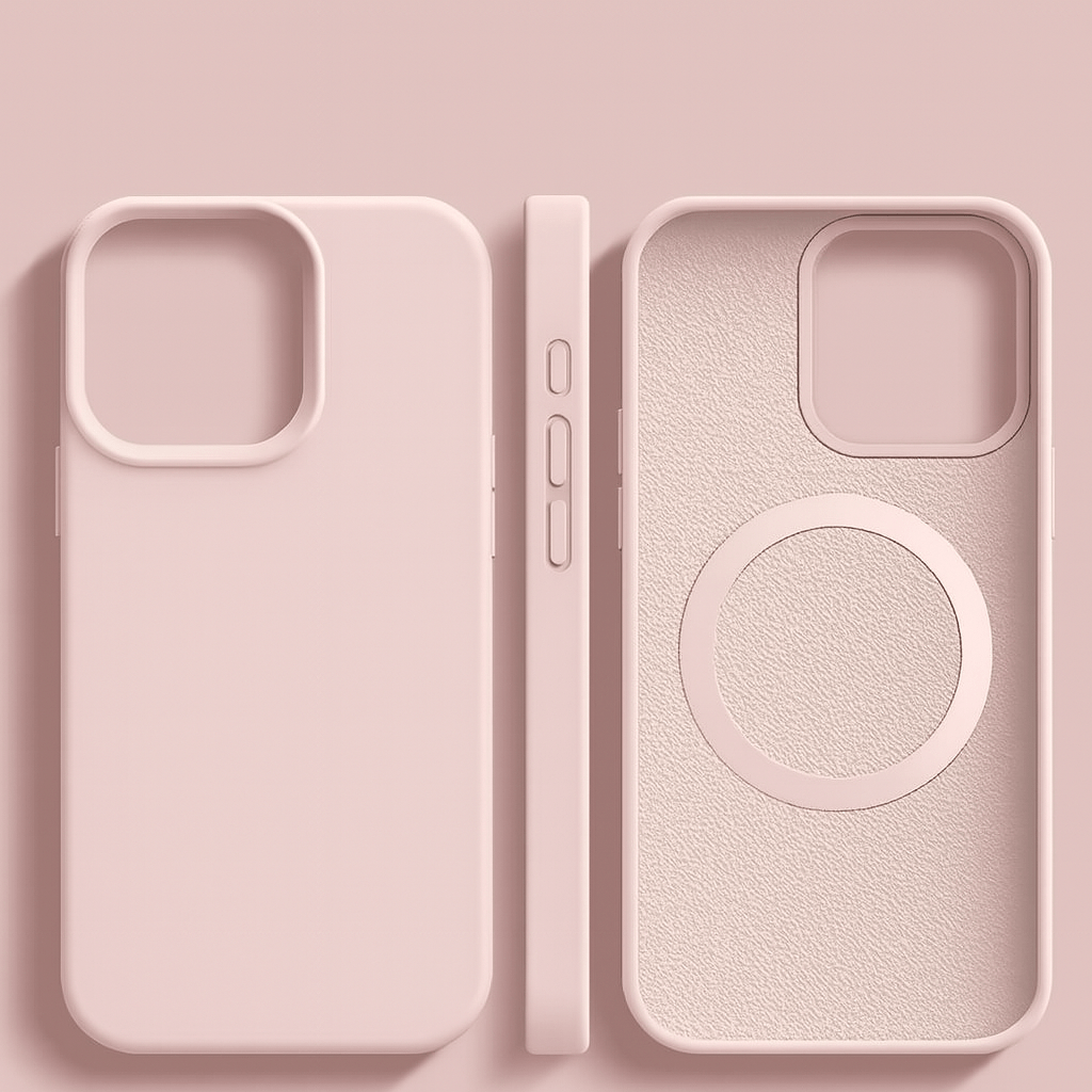 Funda magnética de silicona para iPhone - Tacto suave y compatible con MagSafe