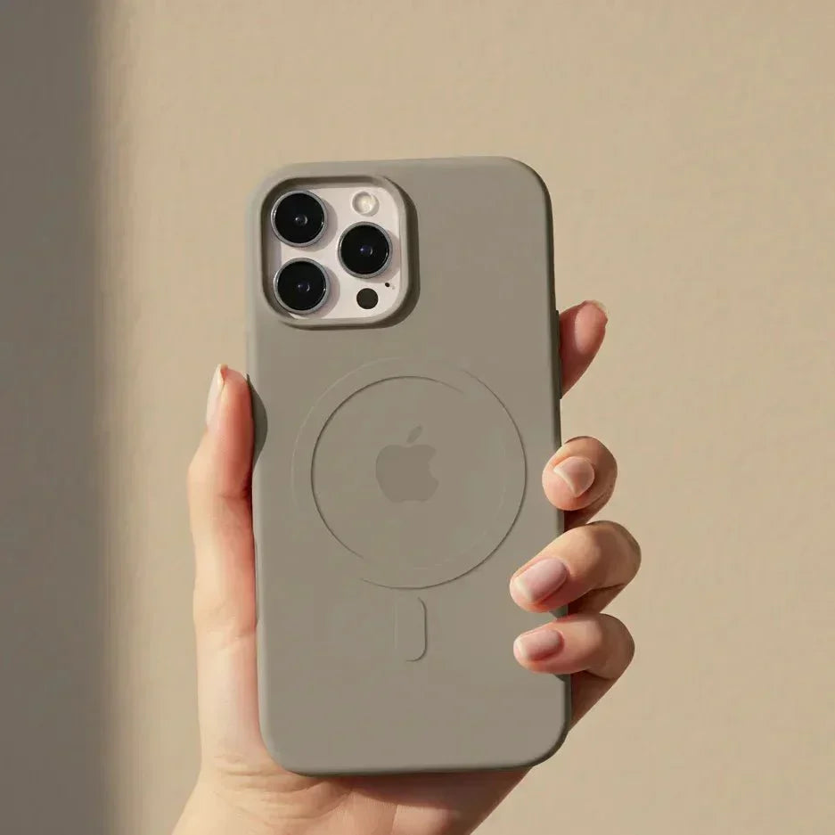 Funda magnética de silicona para iPhone - Tacto suave y compatible con MagSafe