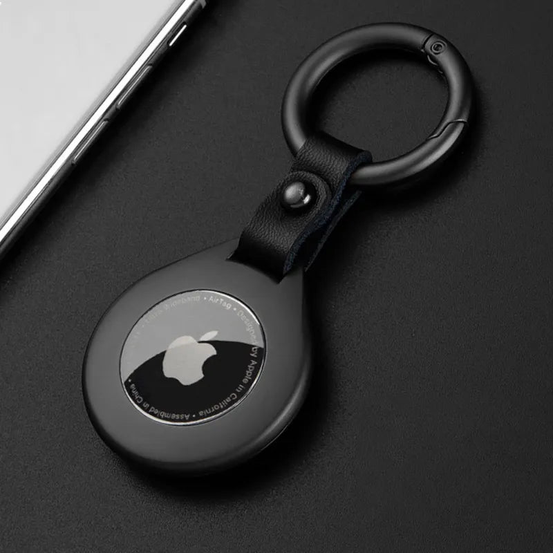 Funda protectora de cuero y metal de alta calidad para Apple Airtags