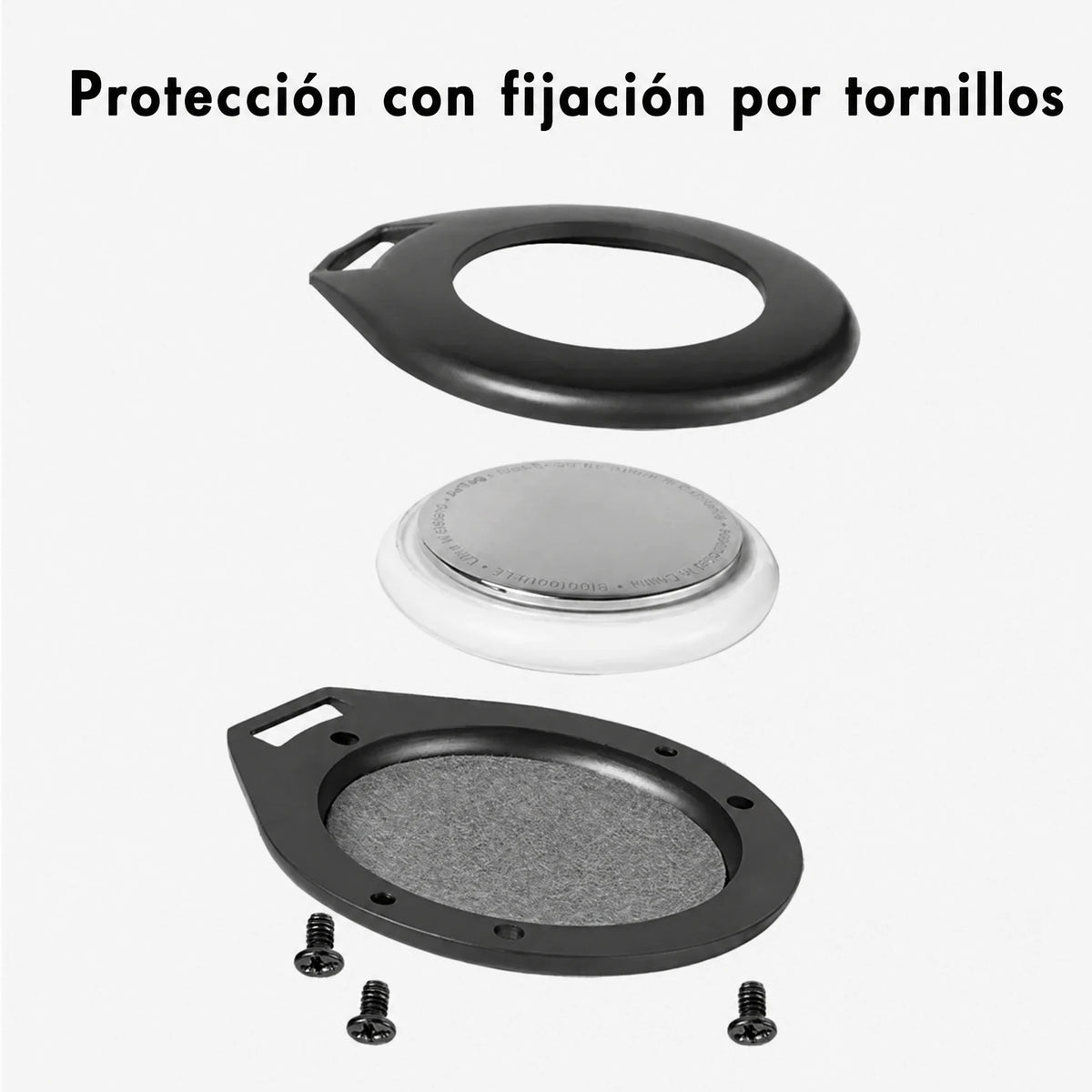 Funda protectora de cuero y metal de alta calidad para Apple Airtags