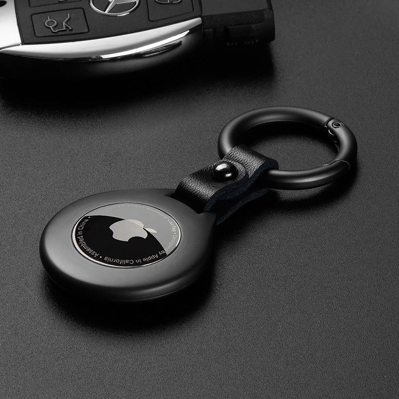 Funda protectora de cuero y metal de alta calidad para Apple Airtags