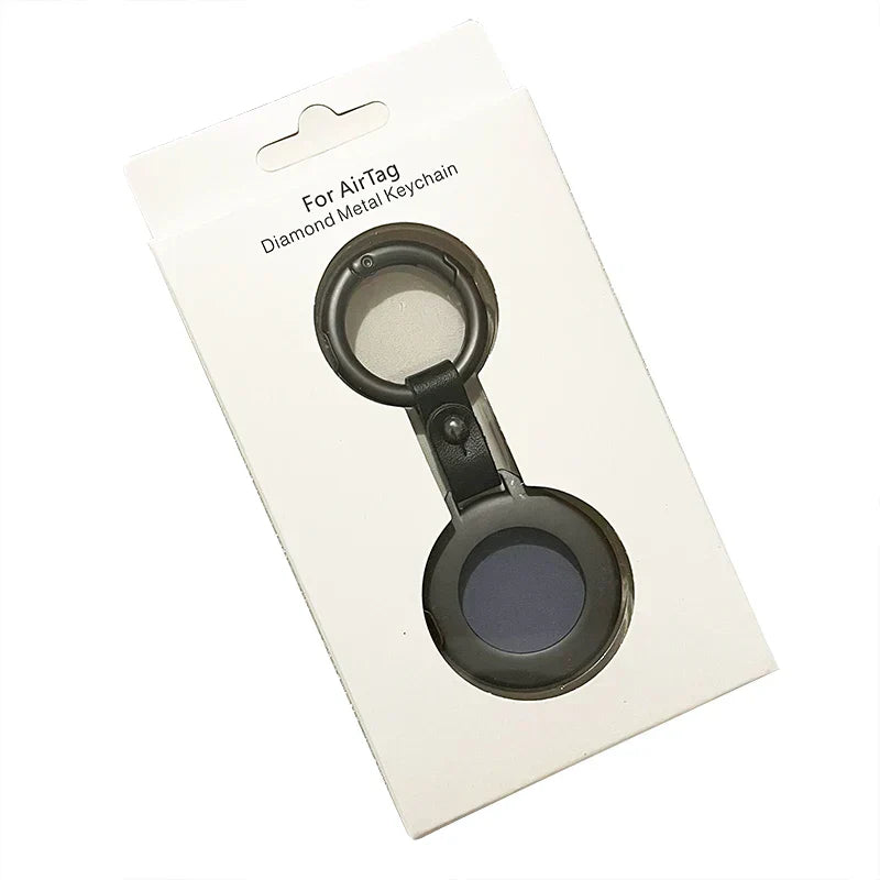 Funda protectora de cuero y metal de alta calidad para Apple Airtags