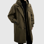 Gabardina impermeable para hombre con capucha