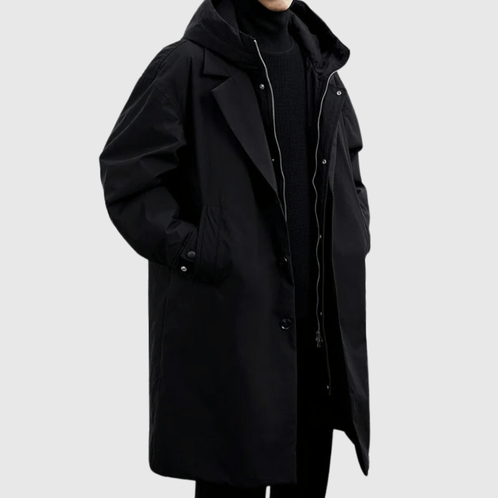 Gabardina impermeable para hombre con capucha