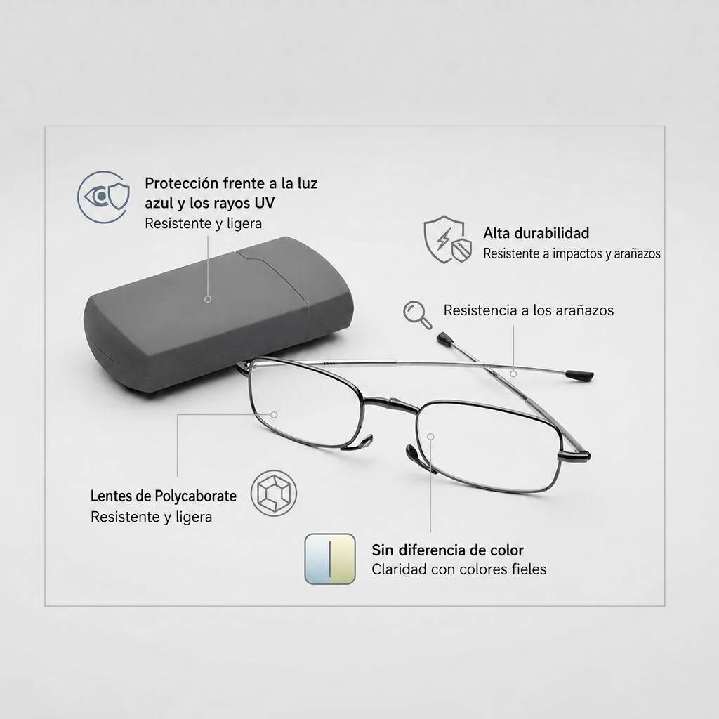 Gafas de lectura plegables - Portátiles con estuche
