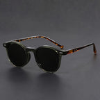 Gafas de sol para hombre RetroView – Gafas redondas de carey con montura ligera
