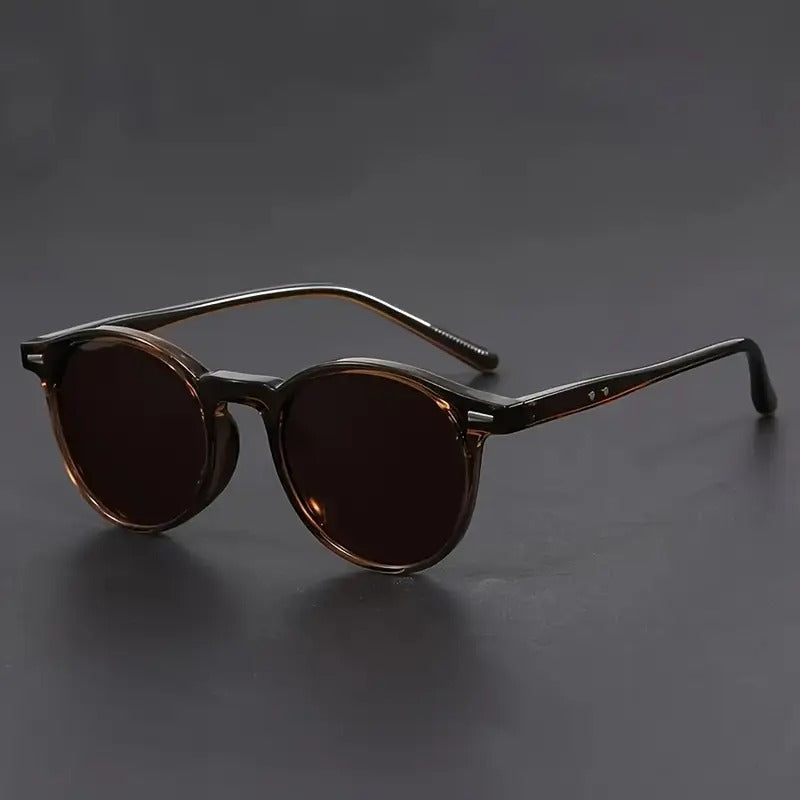 Gafas de sol para hombre RetroView – Gafas redondas de carey con montura ligera