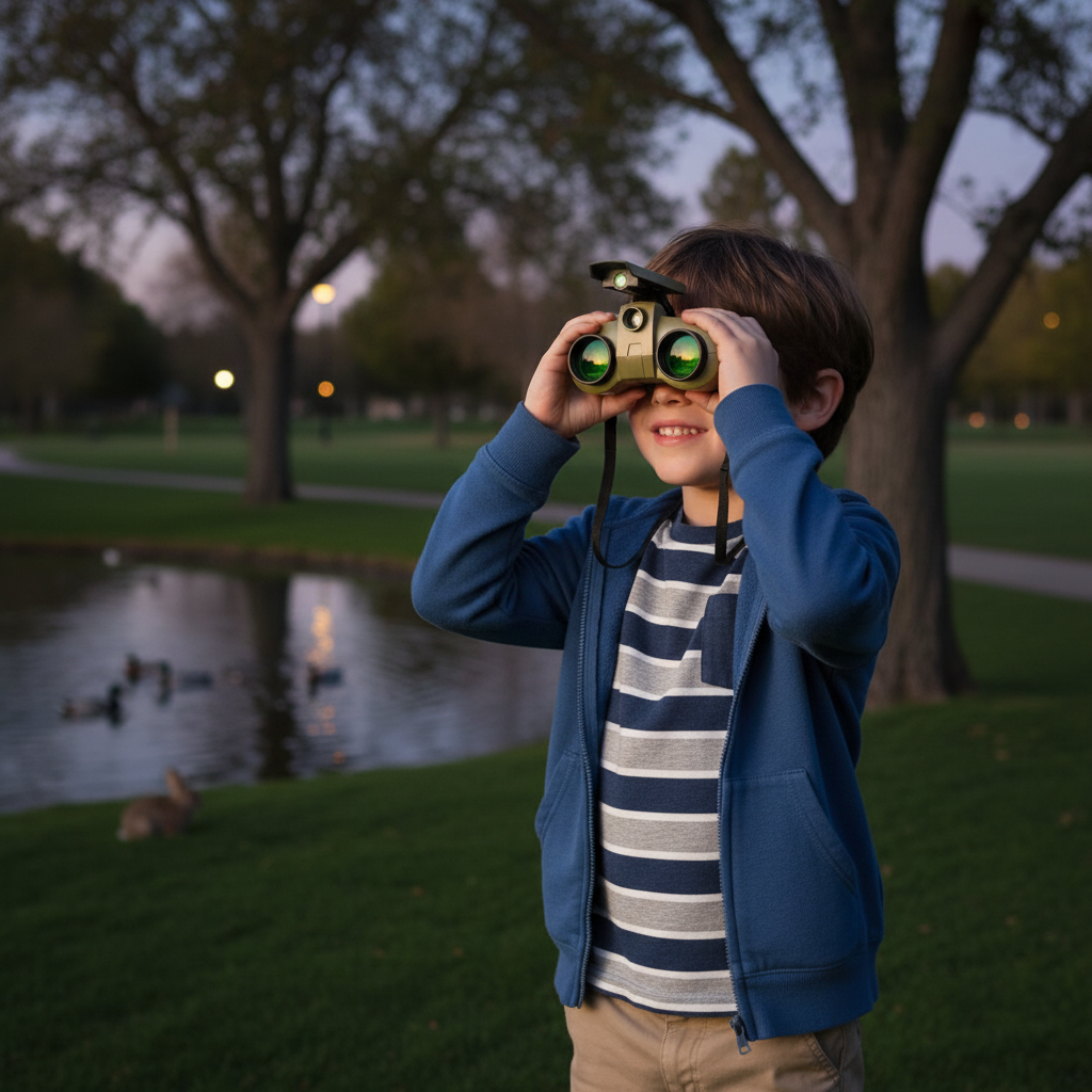 Gafas de visión nocturna para niños con prismáticos, juguete de aventura