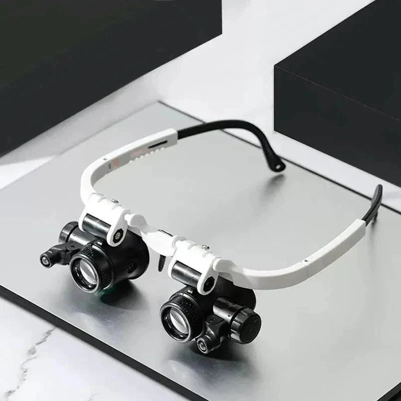 Gafas lupa LED con zoom 8x, 15x, 23x